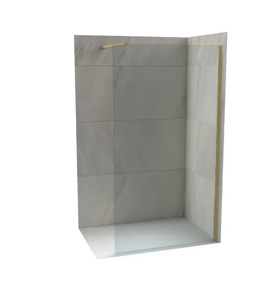 Tuš stijena WALK IN COPEN MONTE 1000x2000 proz. staklo 8 mm brušeno zlato profil
