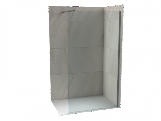 Tuš stijena WALK IN COPEN MONTE 1000x2000 proz. staklo 8 mm Gun metal profil