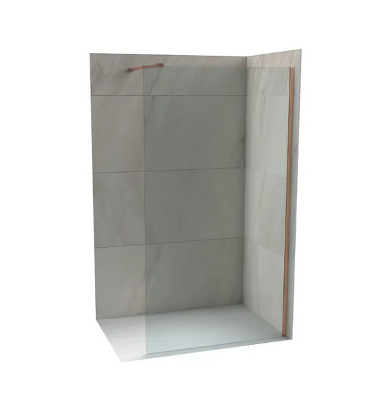 Tuš stijena WALK IN COPEN MONTE 1000x2000 proz. staklo 8 mm Rose gold profil