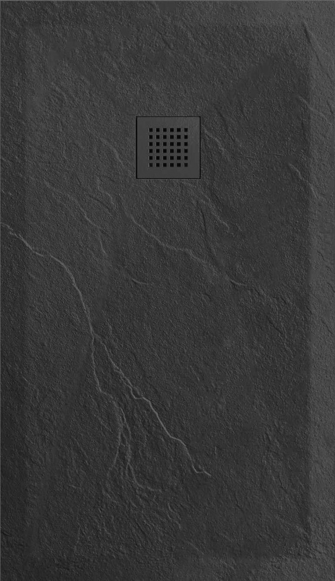 Tuš kada COPEN SLATE BLACK 1000x800x25 sa S/S black rešetkom