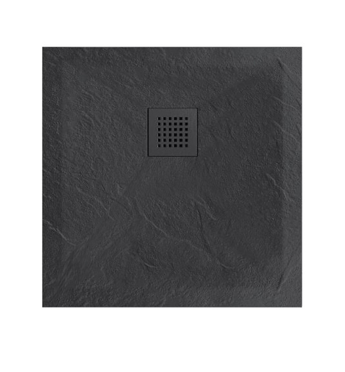 Tuš kada COPEN SLATE BLACK 900x900x25 sa S/S black rešetkom