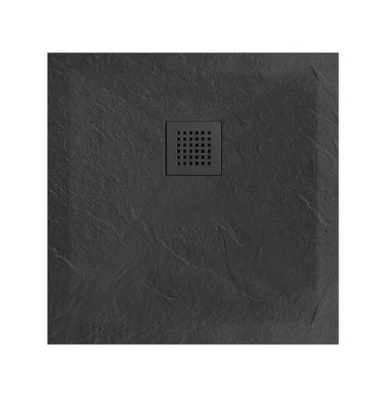 Tuš kada COPEN SLATE BLACK 900x900x25 sa S/S black rešetkom