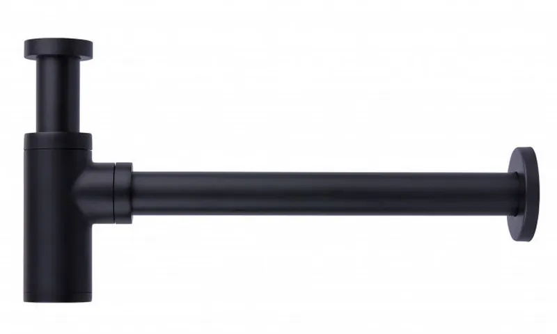 Sifon za umivaonik COPEN 5/4 okrugli LUX mat crni