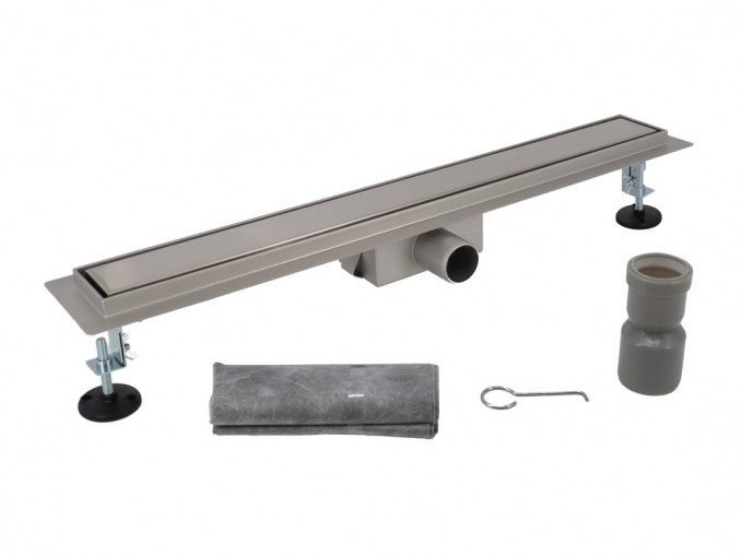 Tuš kanalica inox PROFIL M ROCK 500 brushed za ispunu s keramikom